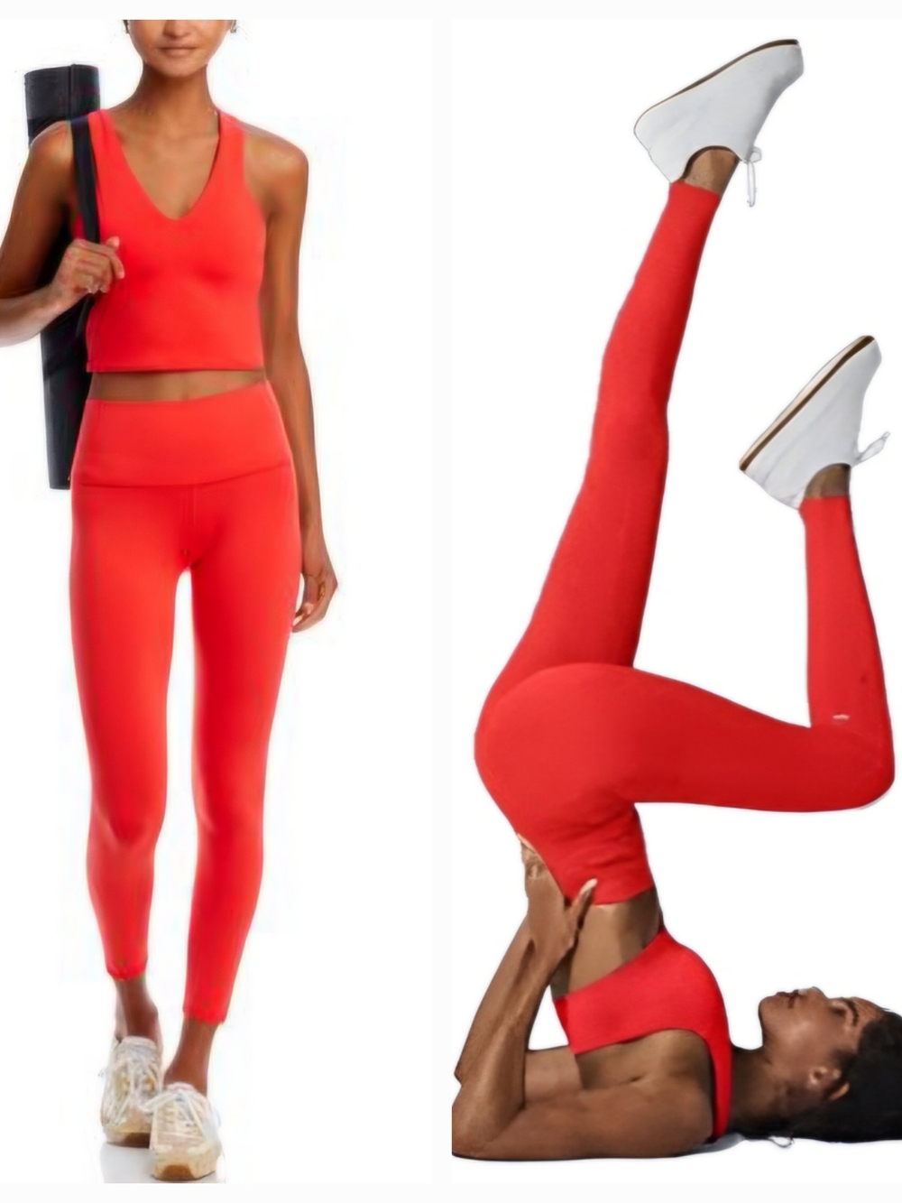 Alo Yoga  Real Bra Tank & High-Waist Leggings in Red Hot Summer XS/S NWOT